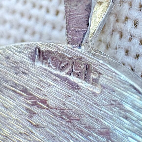 VTG Sterling Silver 925 Yin Yang Circle Pendant Necklace Size 18" Adjustable - Picture 7 of 14